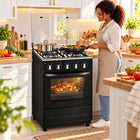 Safy 4-Burner Freestanding Gas Stove with Oven