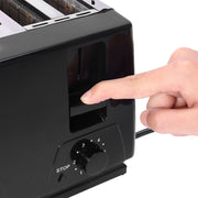 4 Slot Toaster 1300W – 6 Temperature Settings Stainless Steel