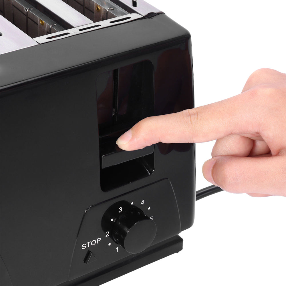 4 Slot Toaster 1300W – 6 Temperature Settings Stainless Steel