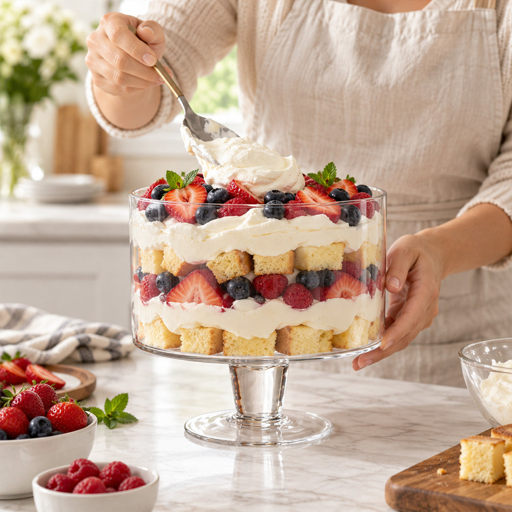 Glass Dessert Trifle Bowl - 20.5cm