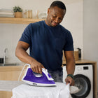 iStar 1600W Steam Iron with Non-Stick Soleplate & Burst Steam - Purple & White