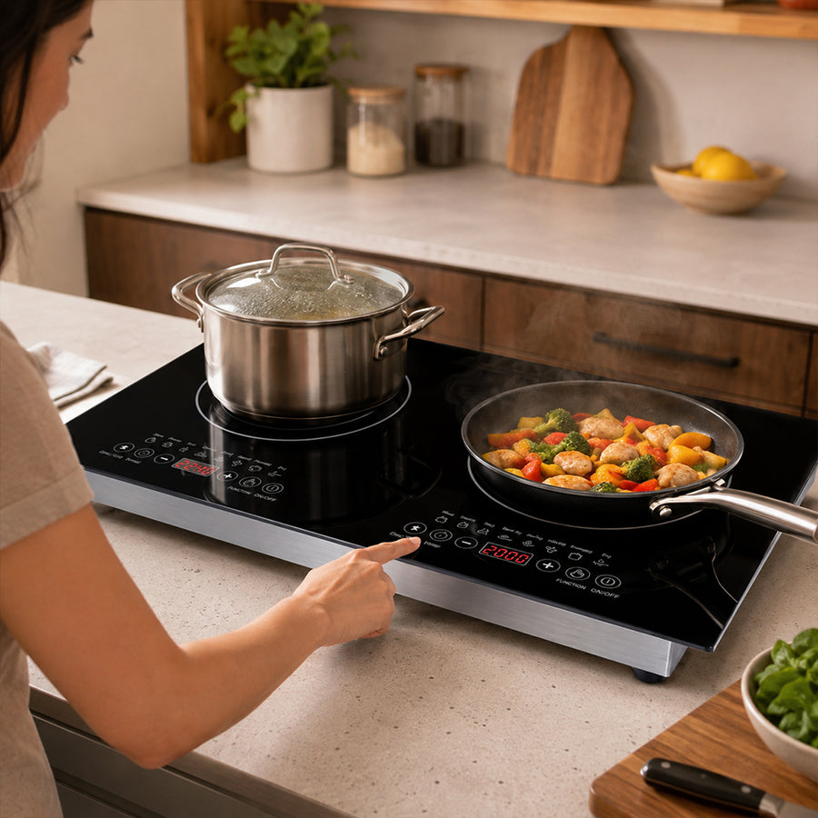 Condere Double Burner Induction Cooktop with Touch Controls