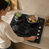 XMY 4-Zone Dual-Fuel Built-In Hob with 3 Gas Burners & 1 Electric Plate