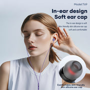 FONENG T66 Half In-Ear Wired Earphones with Microphone