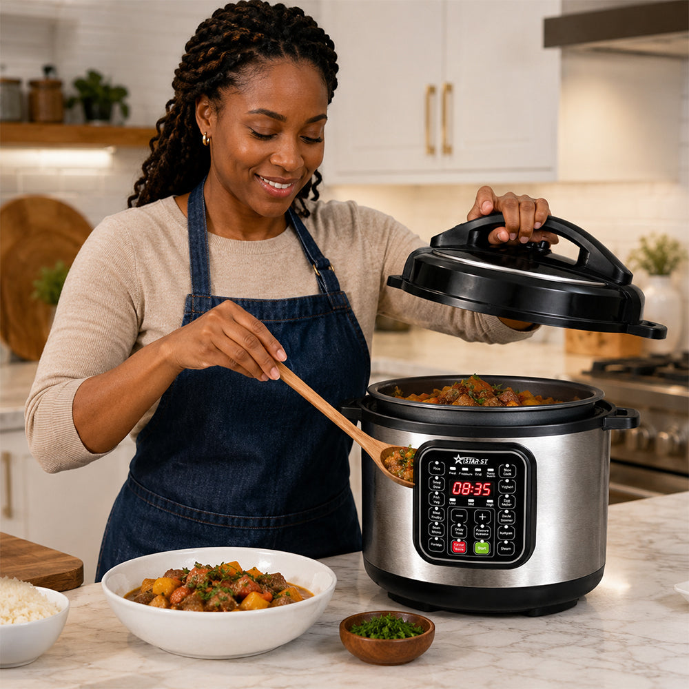 iStar-ST 5L Digital Electric Pressure Cooker with 12 Cooking Functions