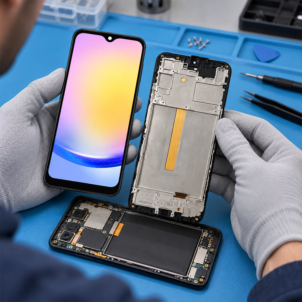 Standard LCD Screen with Frame for Samsung Galaxy A25 5G