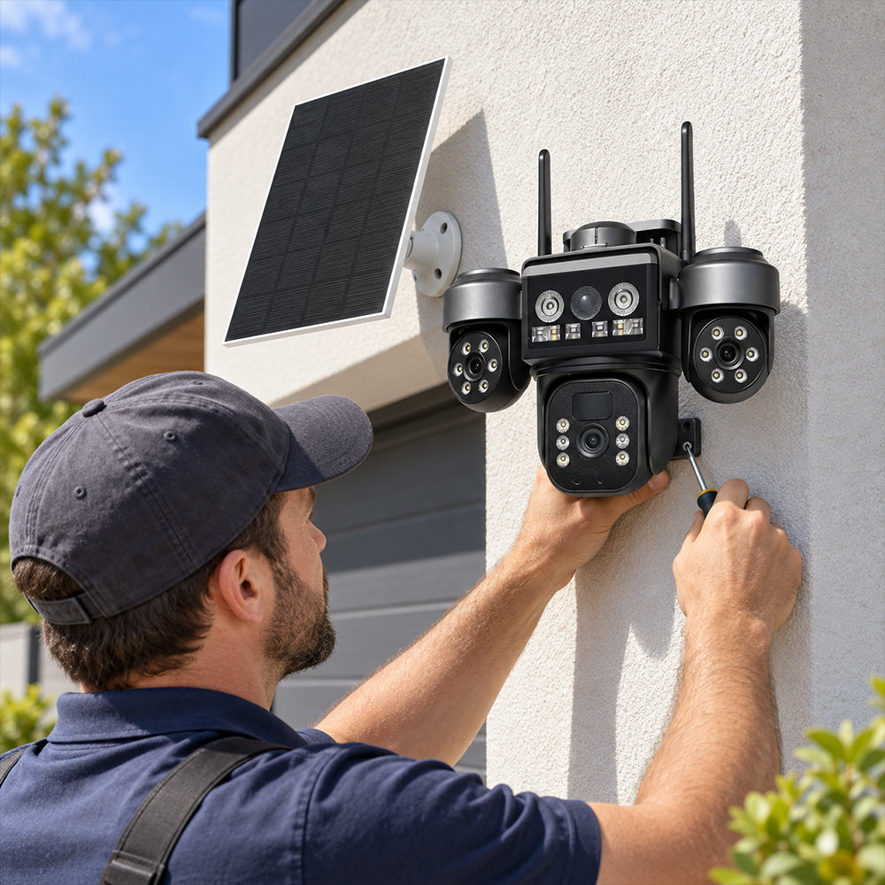 4G LTE Solar-Powered Outdoor Security Camera with EseeCloud App