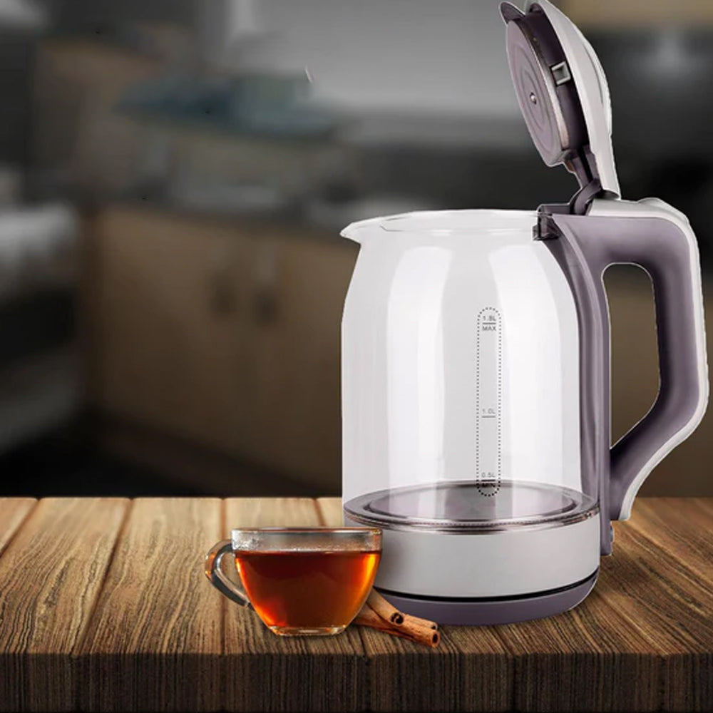 Rising 1.8L Tempered Glass Electric Kettle – 1500W