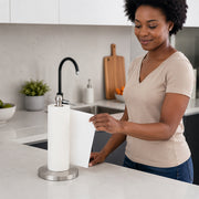 Stainless Steel Countertop Paper Towel Holder with Round Base