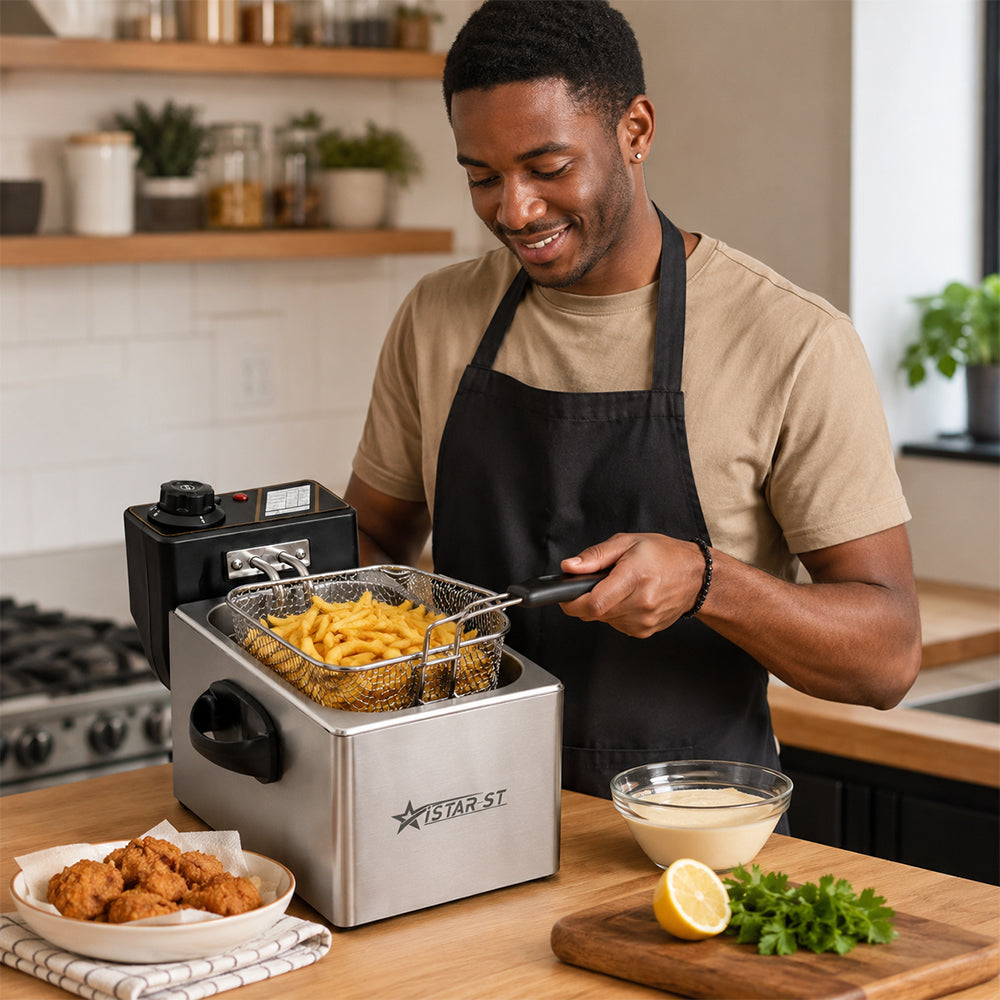 4L Electric Deep Fryer 2000W with Adjustable Temperature Control