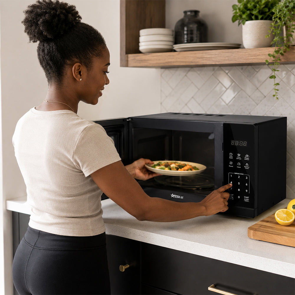 iStar-ST 20L Digital Microwave Oven 700W with Defrost Function - Black