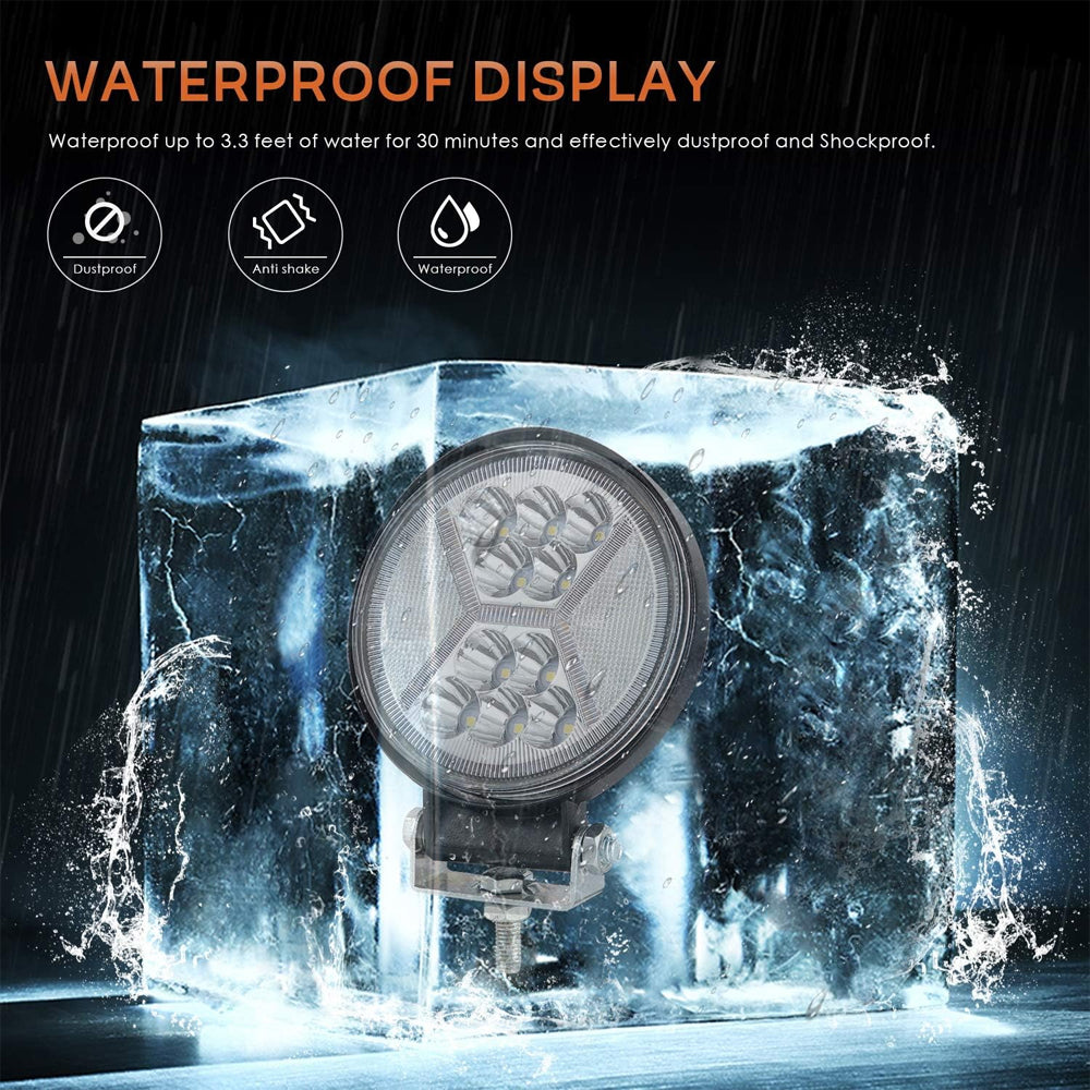 Istar-ST 4-Inch Heavy-Duty Large-View Cross Round Spot Light - Pack Of 2