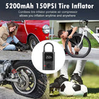 iStar 150 PSI Cordless Digital Tyre Inflator with 5200mAh Battery & LED Light