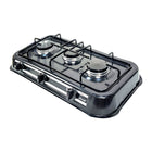 Aruif 3-Burner Gas Stove with Porcelain Enamel Cover - Black