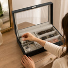 Jewellery, Watch & Sunglasses Storage Display Box with Glass Lid