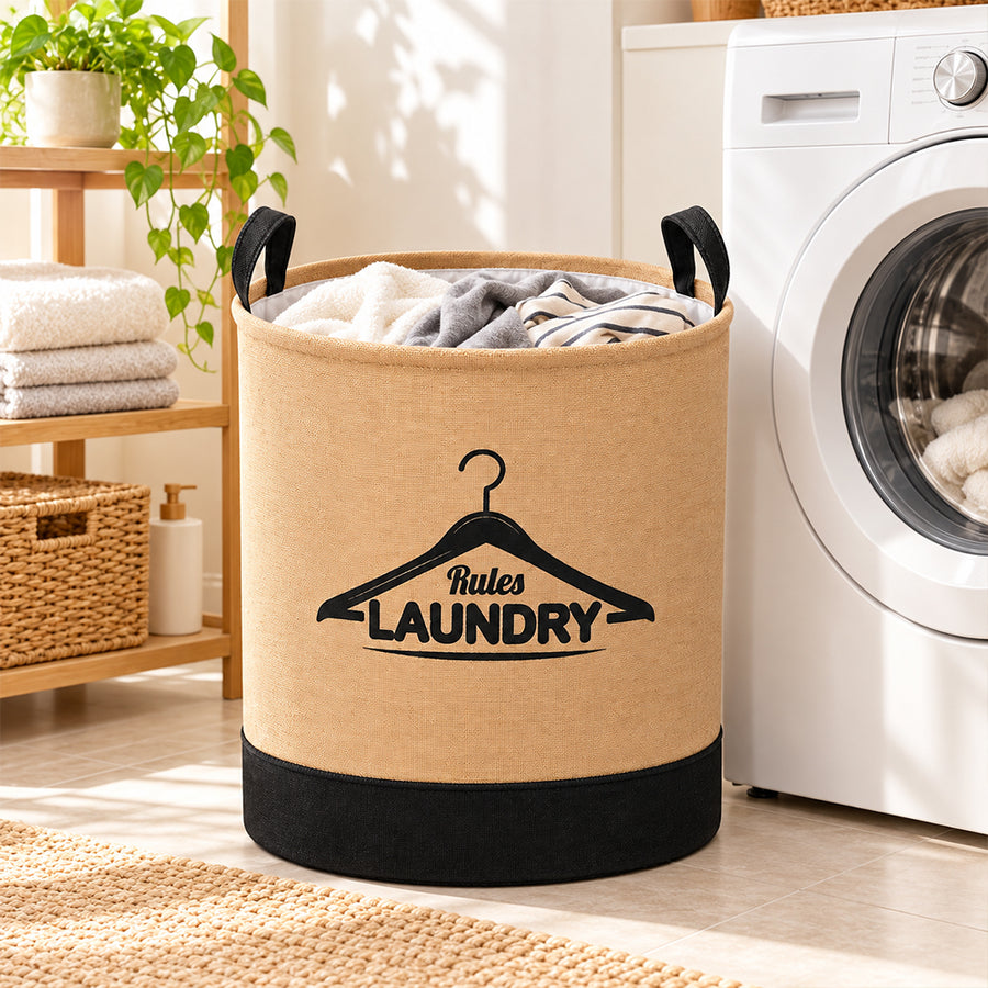 iStar Foldable Laundry Basket with Carry Handles