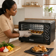 iStar-ST 56L Toaster Oven with Adjustable Temperature Control - Black