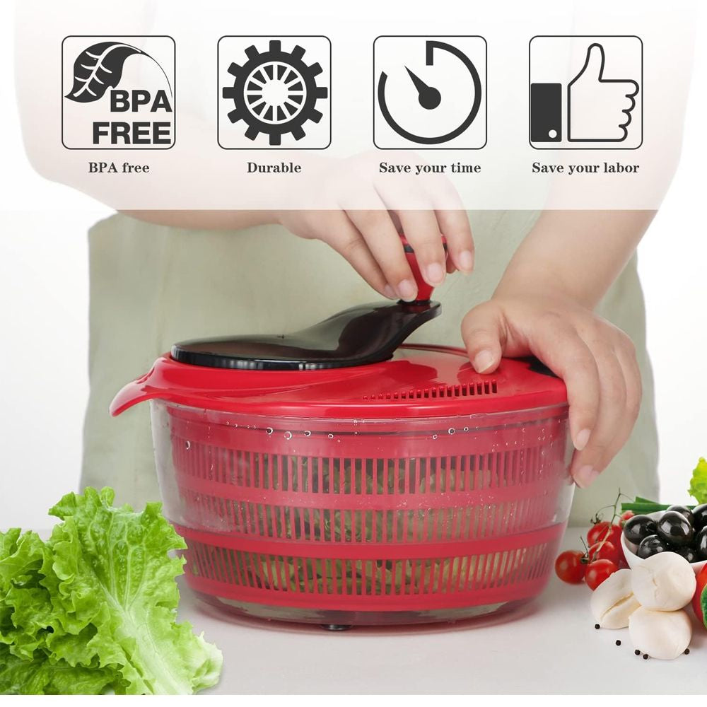 Salad Spinner Vegetable Washer with Bowl Rotary Handle