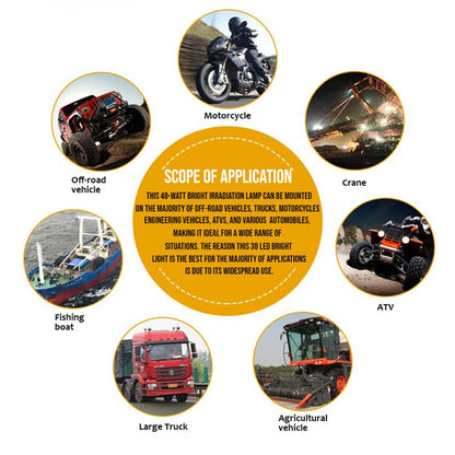 Istar-ST 55mm Dual-Color LED Auxiliary Car Light - Pack Of 2