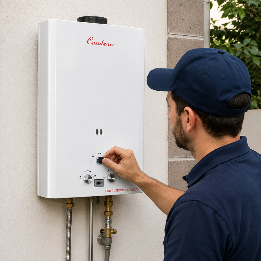 Condere 12L LPG Tankless Gas Water Heater & Gas Geyser