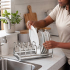Compact Stainless Steel Dish Drying Rack for Plates