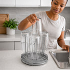 Round Stainless Steel Cup Drying Rack with Drip Tray for Glasses & Mugs
