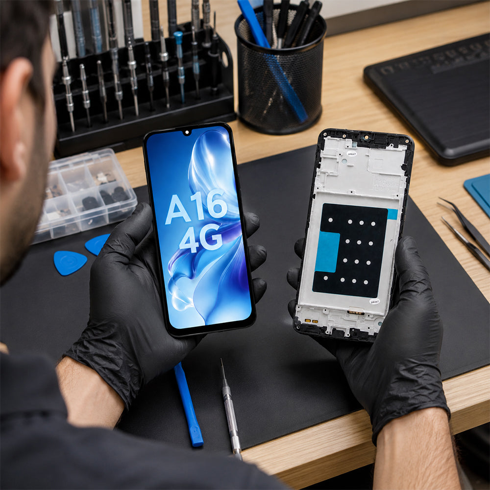 OLED Screen & Digitizer with Frame for Samsung Galaxy A16 4G