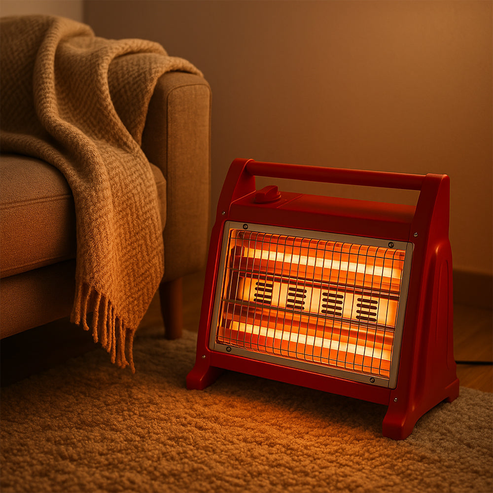 Bondsonic Red Programmable Halogen Heater – 1600W