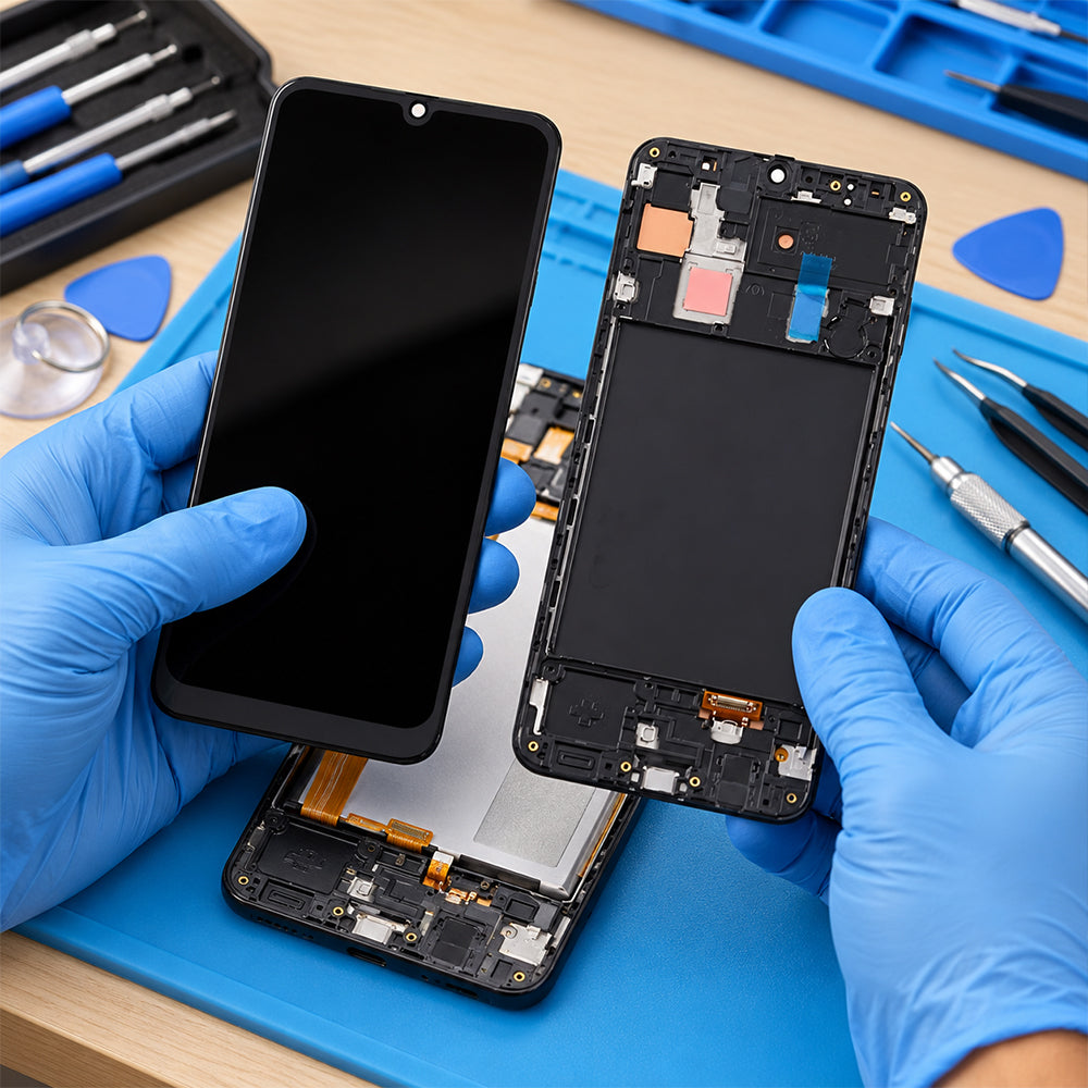 Replacement Screen with Frame for Samsung Galaxy A30