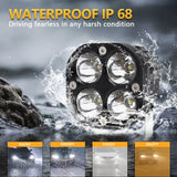 40W LED Square Driving Lights – Set of 2