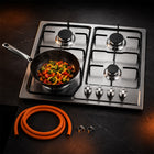XMY 4-Burner Stainless Steel Built-In LPG Gas Hob