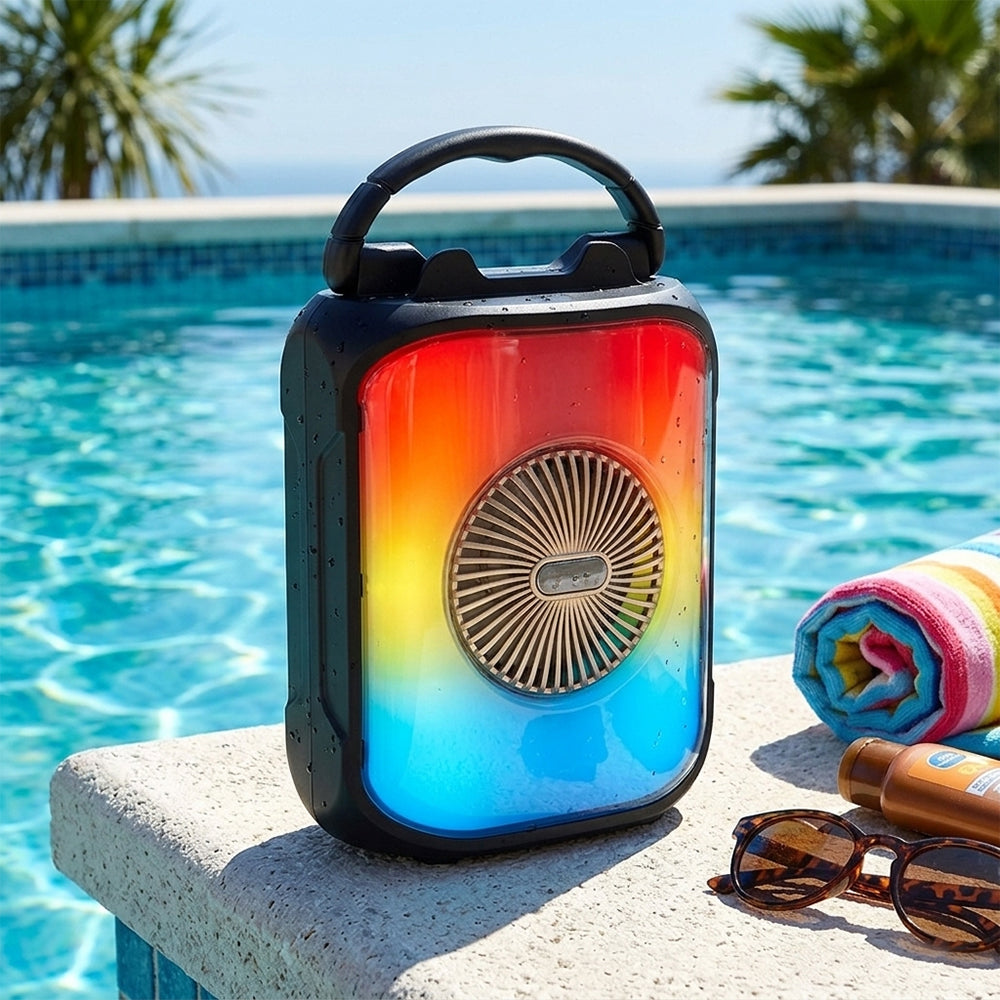 5W LED Bluetooth Speaker with Lights, Radio, USB & TF Card