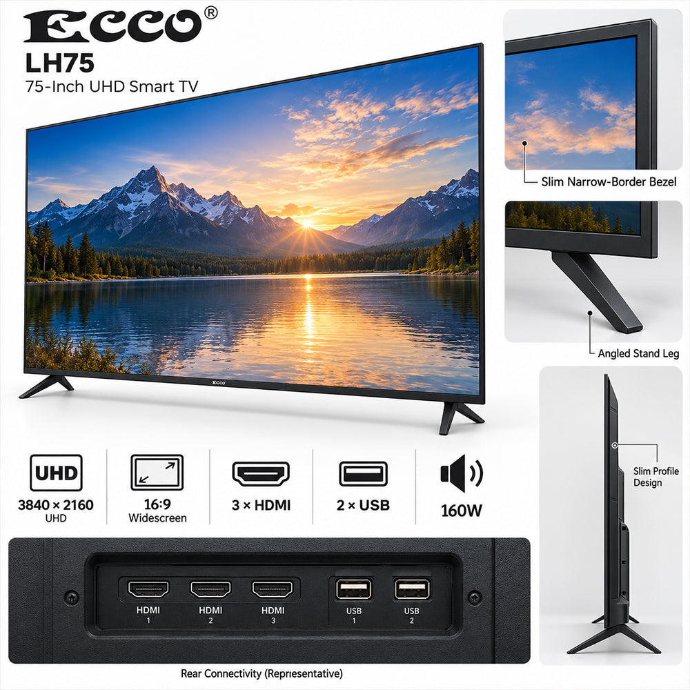 ECCO 4K UHD webOS Hub Smart TV - 75 Inch