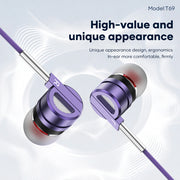 FONENG T66 Half In-Ear Wired Earphones with Microphone
