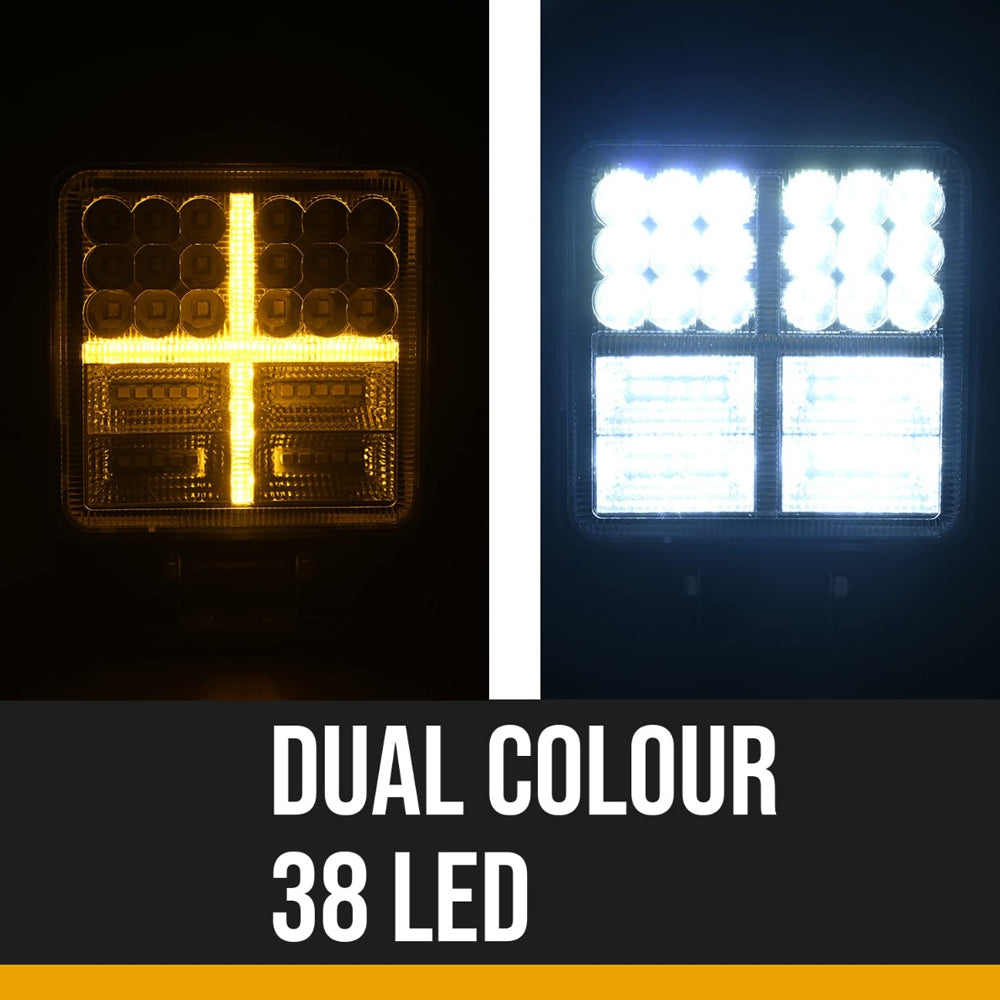 Istar-ST 55mm Dual-Color LED Auxiliary Car Light - Pack Of 2
