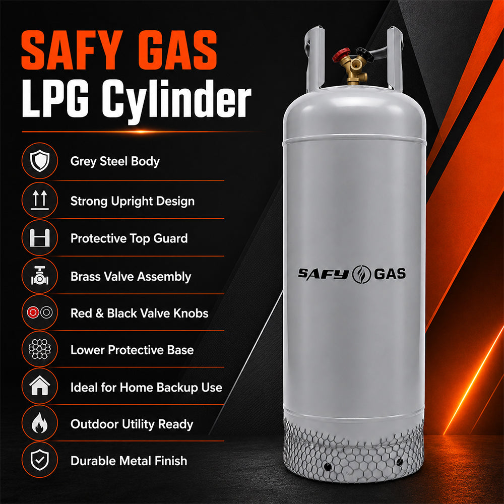SAFY 48kg Double Valve LPG Gas Cylinder Empty