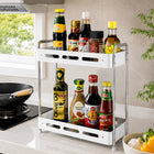 Aluminium 2-Tier Kitchen Storage Shelf & Seasoning Organizer Rack