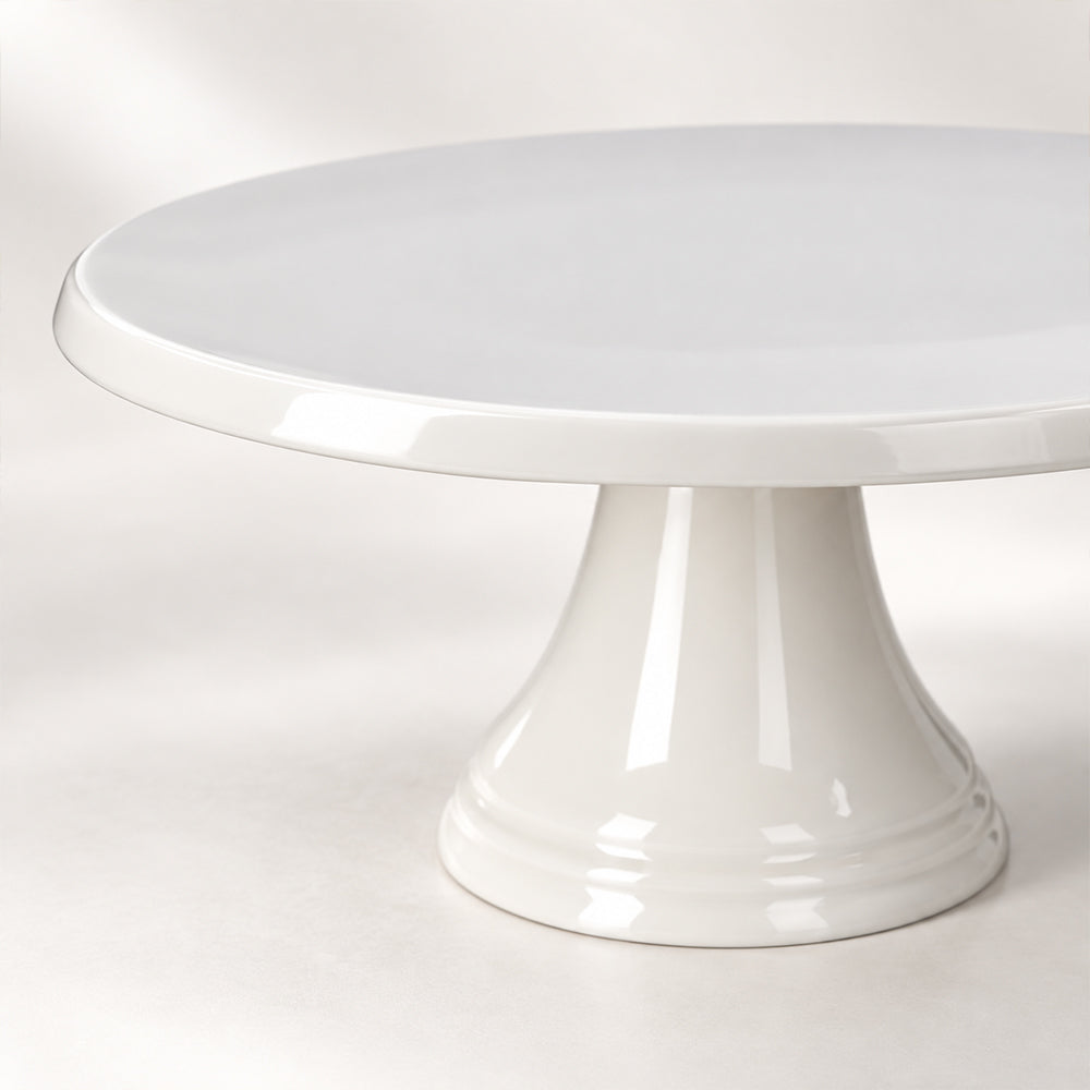 White Porcelain Cake Stand - 30.2cm