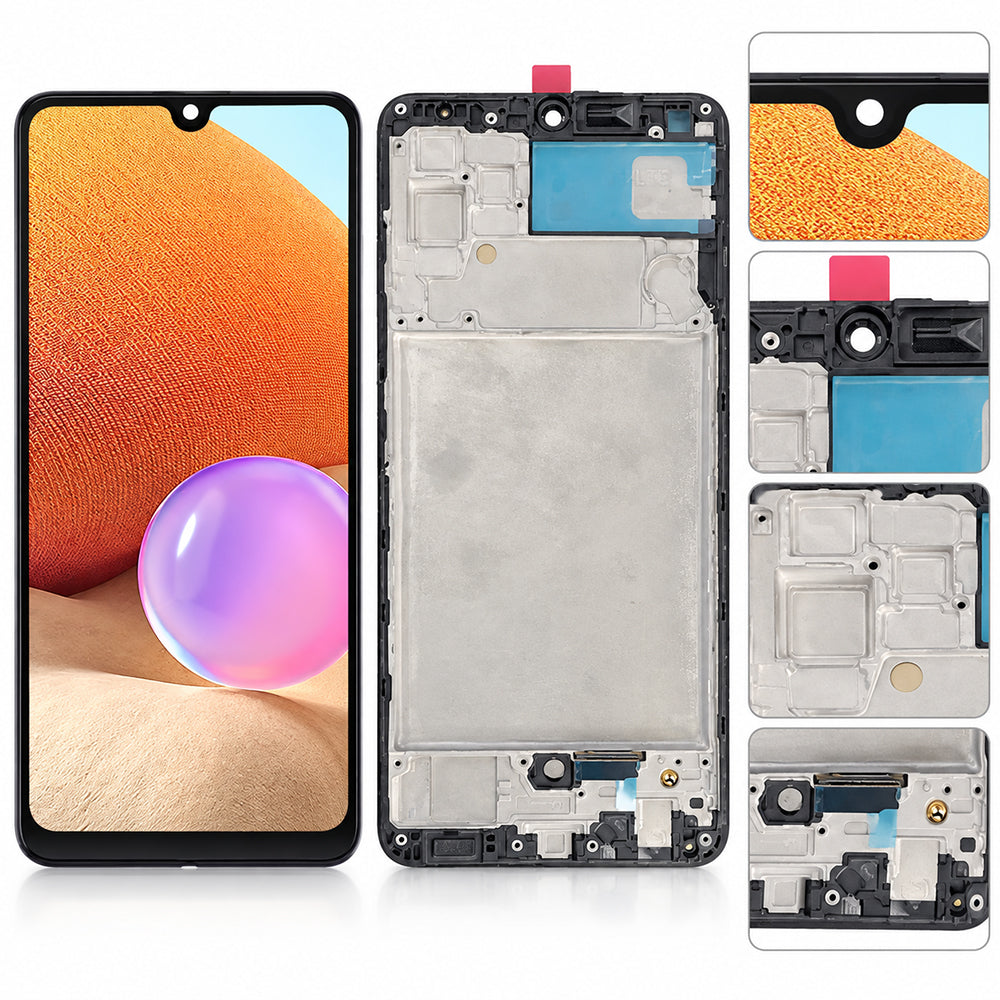 Replacement Screen with Frame for Samsung Galaxy A32 4G