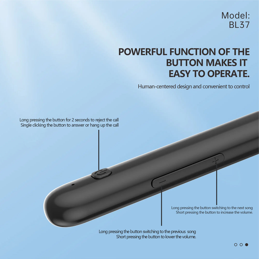FONENG BL37 Digital Display Neckband Bluetooth Earphones