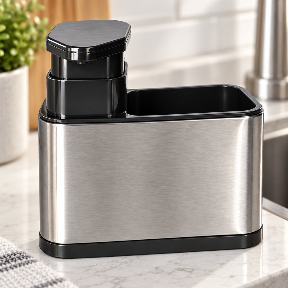 Kitchen Cleaning Storage Rack with Soap Pump - 320ml