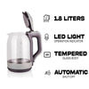 Rising 1.8L Tempered Glass Electric Kettle – 1500W
