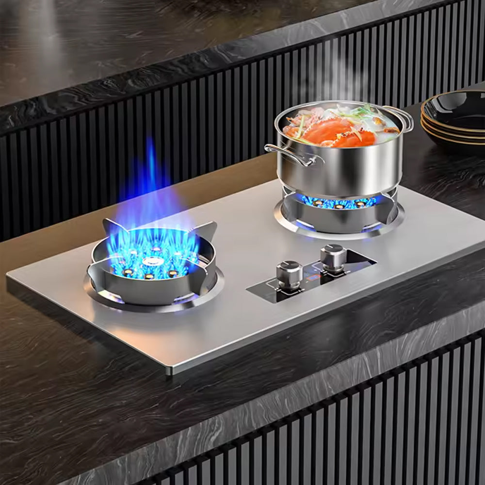 Gas Stove 2 Burner – Stainless Steel with Timer