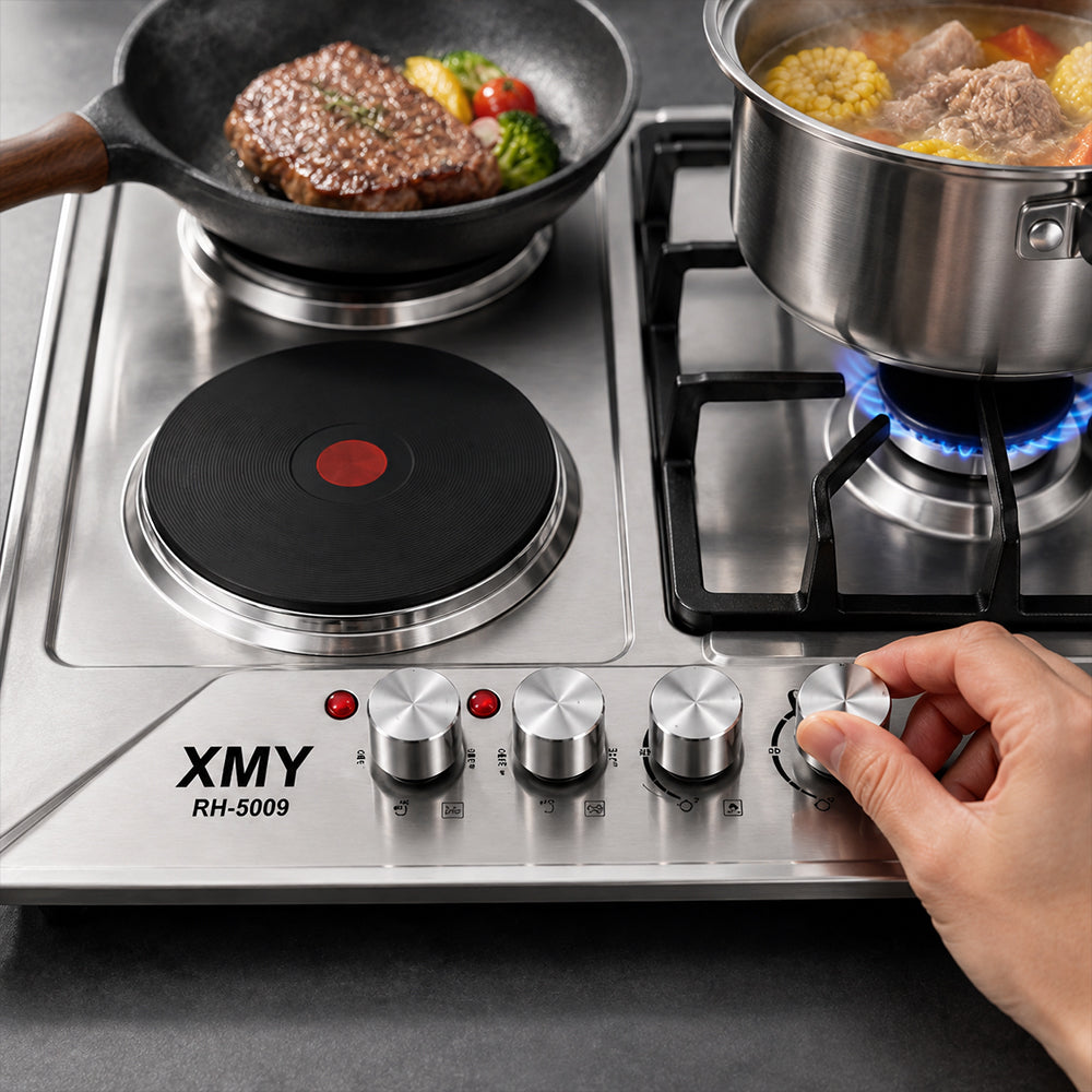XMY 4-Zone Dual-Fuel Gas & Electric Built-In Hob