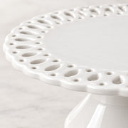 White Porcelain Pedestal Cake Stand - 12 Inch
