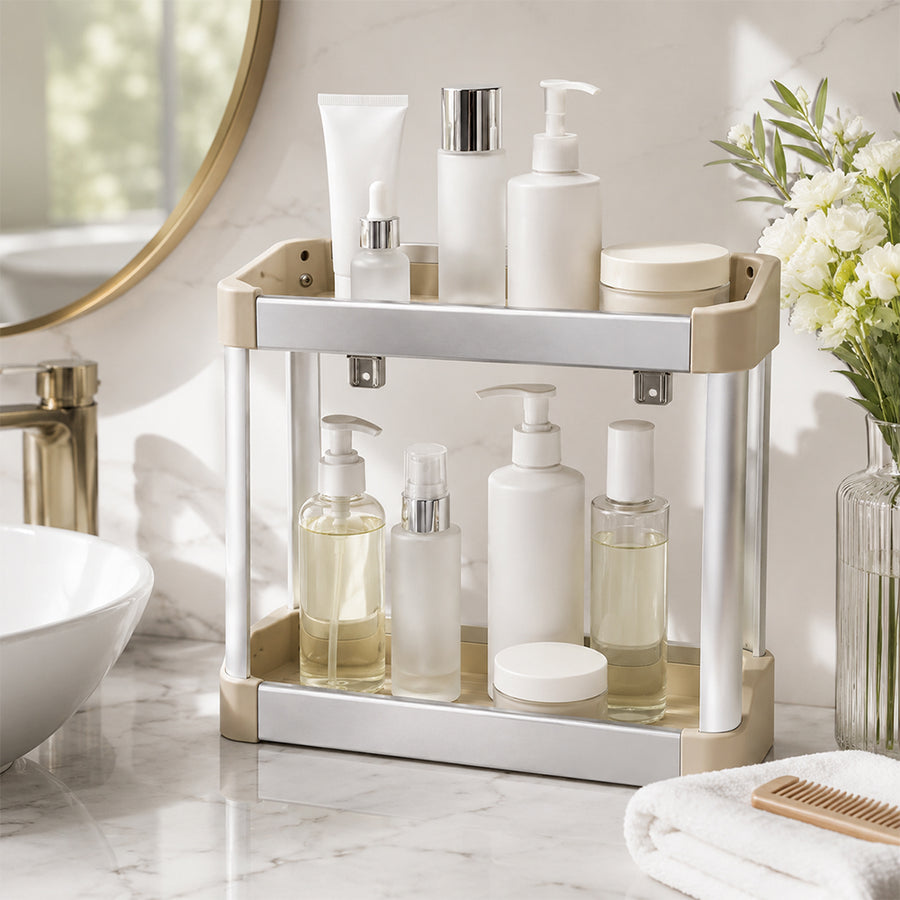 iStar Aluminium Rectangle Bathroom Storage Rack
