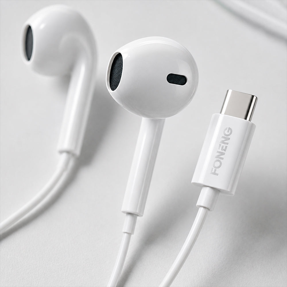 FONENG T36 Type-C Half In-Ear Wired Earphones