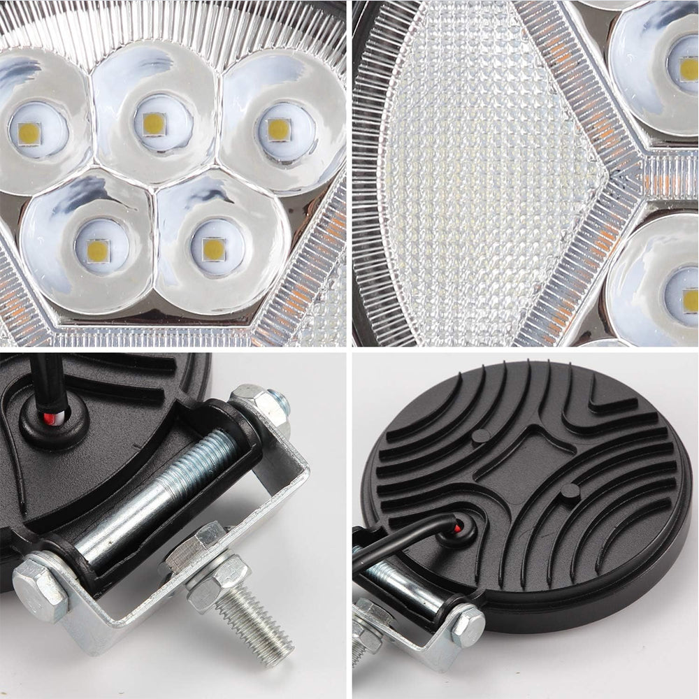 Istar-ST 4-Inch Heavy-Duty Large-View Cross Round Spot Light - Pack Of 2