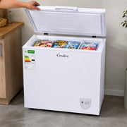 Condere 227L Chest Freezer with Top-Opening Lid - White