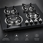 XMY Built-In Tempered Glass 4-Burner Gas Stove